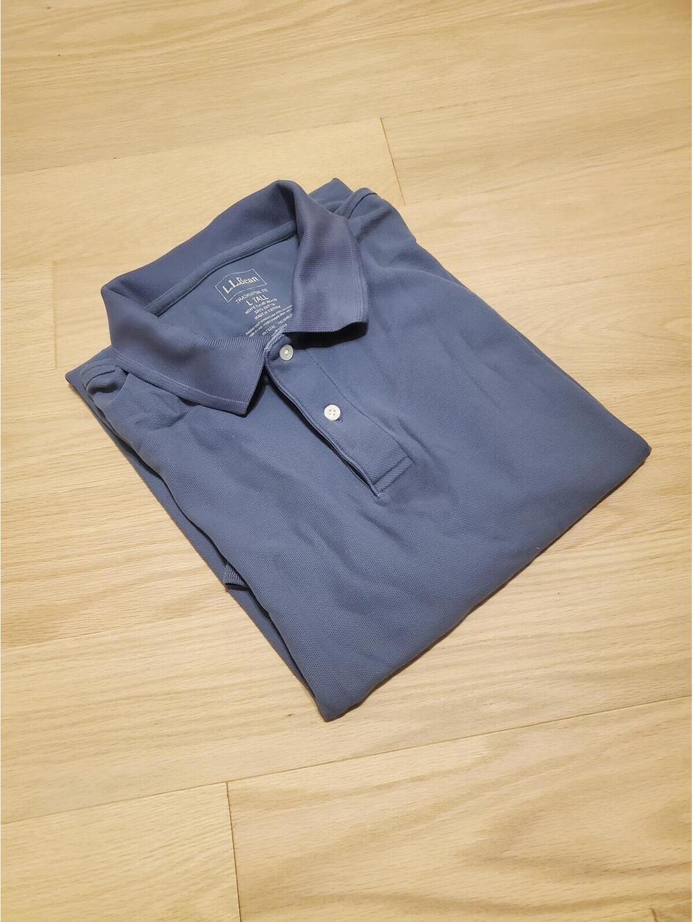 L.L. Bean Men's Traditional Fit Polo Shirt Large Tall Blue